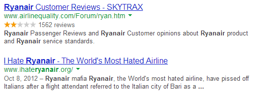 Ryanair SERP
