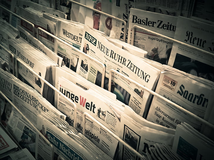 pile of newspapers